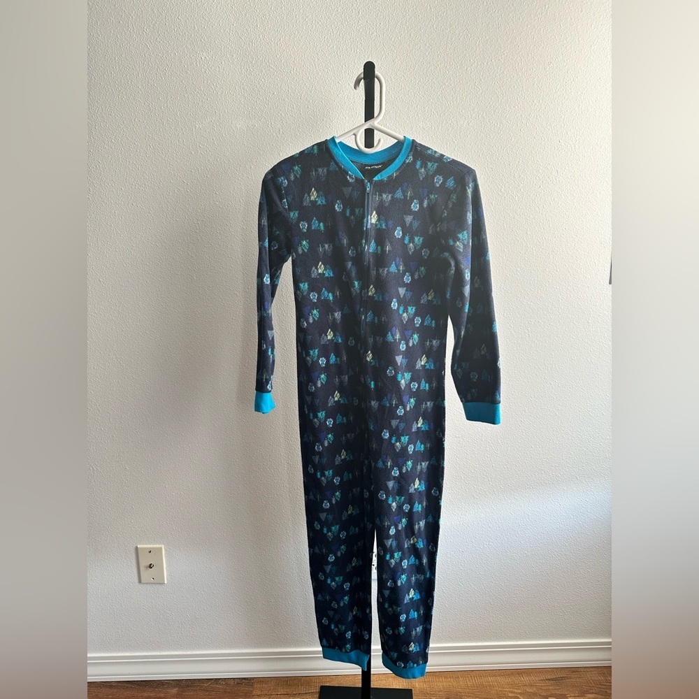 Cozy Blue and Black Onesie Pajamas Joe boxer 10-12